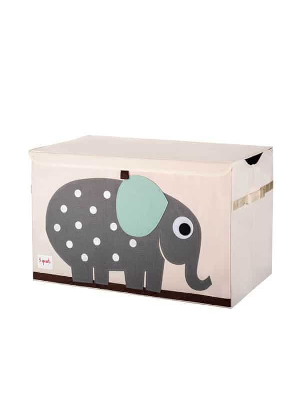 3 Sprouts Opbevaringskasse med låg, Elephant