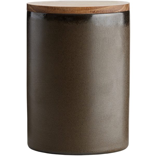 Aida RAW opbevaringskrukke, 15 cm, metallic brown