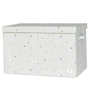 3 Sprouts - Storage box with lid Terrazzo/Green