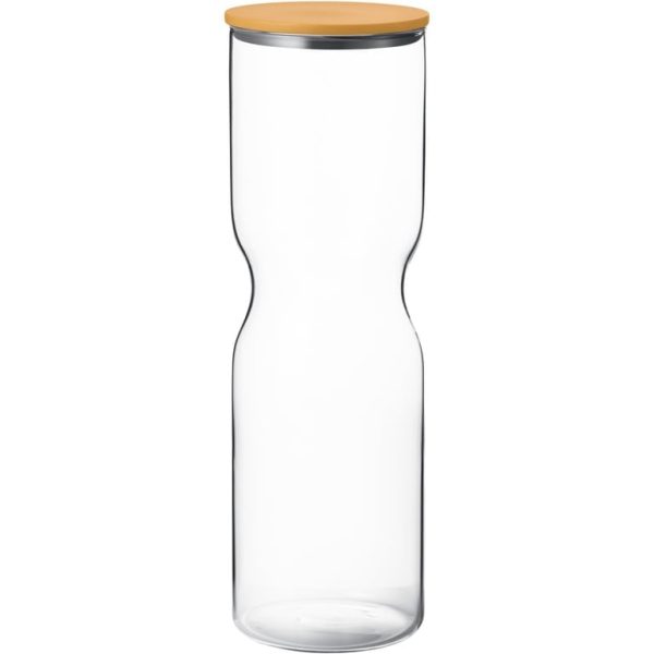 Alfredo opbevaringsboks med låg 2 liter, glas/gul