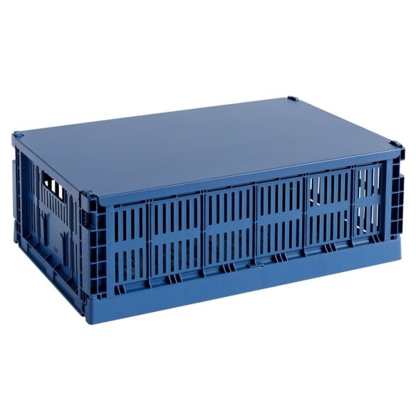 Låg, Colour Crate, dark blue, large