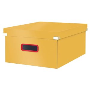 Leitz Click & Store Cosy stor opbevaringsboks Varm gul