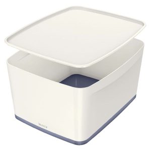 Leitz MyBox Large opbevaringsboks med låg Hvid