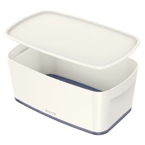 Leitz MyBox Small opbevaringsboks med låg Hvid