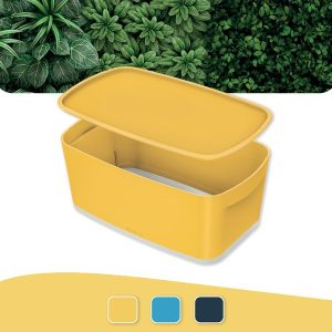 Leitz Opbevaringsboks MyBox Cosy Small med låg Varm gul