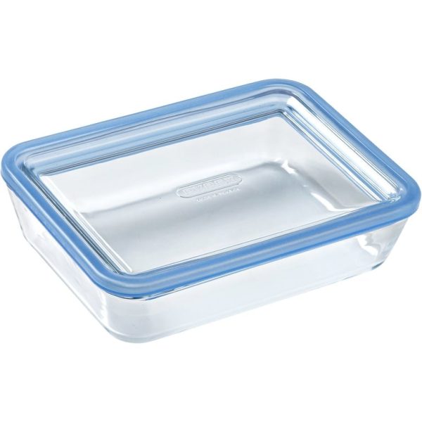 Pure Glass ovnfast fad med glaslåg, rektangulært, 0,8 liter