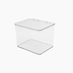 iDesign - Opbevaringskasse - Transparent - B: 17cm D: 14cm H: 12,7cm - Karoline