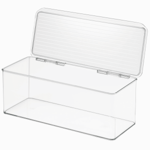 iDesign - Opbevaringskasse - Transparent - B: 34cm D: 14,7cm H: 13cm - Karoline