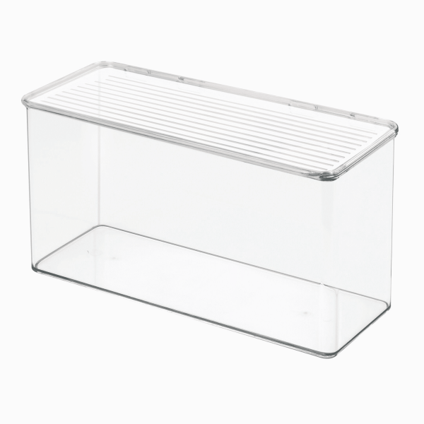 iDesign - Opbevaringskasse - Transparent - B: 34cm D: 14,7cm H: 18cm - Karoline