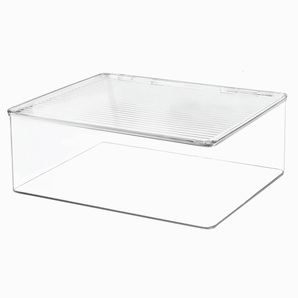 iDesign - Opbevaringskasse - Transparent - B: 34cm D: 28,7cm H: 13cm - Karoline