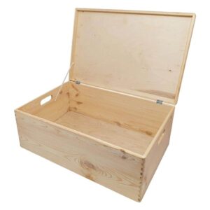 Playwood - Pine Storage Chest with Hinged Lid (40x30x23cm)