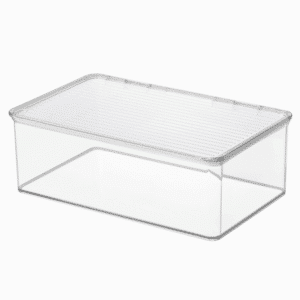 Opbevaringskasse - Transparent - D: 27,5 cm x B: 16 cm x H: 9,5 cm - Karoline