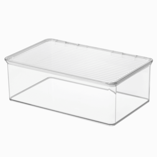 Opbevaringskasse - Transparent - D: 27,5 cm x B: 16 cm x H: 9,5 cm - Karoline