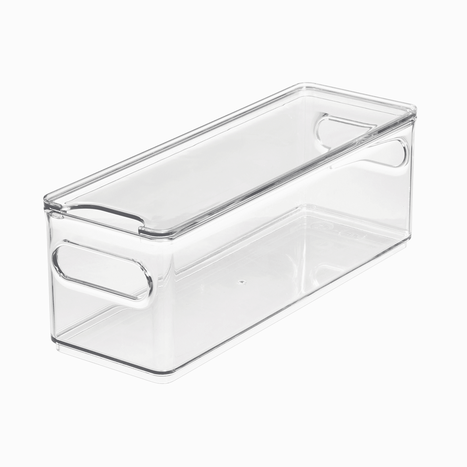 Køleskabskasse med låg (5 størrelser) - Transparent - 10,5cm x 30,5cm x 10,7cm - The Home Edit